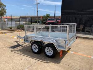 Remorque galvanisée robuste à double essieu 10x5 avec cage de 3 pieds, capacité de charge de 1001-2000 kg, origine Michigan, à vendre à Melbourne - Product Image 2