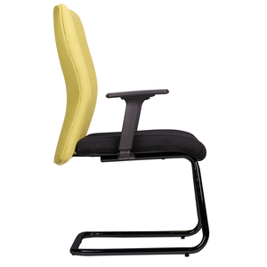 เก้าอี้สำนักงาน Texas 04 รุ่น Ergonomic แบบคุกเข่า หุ้มหนังและผ้า ที่วางแขนแบบตายตัว ฐานโครเมียม รุ่น HOCQ68012 สำหรับห้องประชุมและห้องนั่งเล่น - Product Image 3