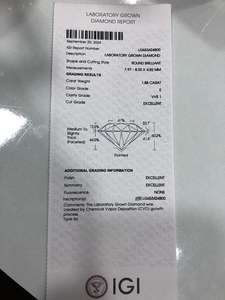 Certificat IGI CVD/HPHT 1.88CT E Color VVS1 Clarté Diamants ronds cultivés en laboratoire Diamants en vrac Diamants cultivés en laboratoire - Product Image 4