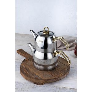 Set di teiere in acciaio Mini formato Acar 310 Armin oro - Product Image 1