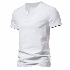 Wholesale Custom Your Brand <b>Logo</b> 100% Cotton Blank Men T Shirt Plain Casual Men's T-shirts - Product Image 5