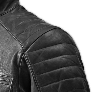 Chaqueta de cuero con logotipo personalizado de calidad superior para hombre Diseñe sus propias chaquetas de cuero Chaqueta de invierno de cuero de manga larga al mejor precio - Product Image 3