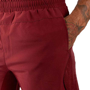 Pantalones cortos de gimnasio para hombre de marca al mejor precio del fabricante profesional, logotipo personalizado, estilo deportivo informal, patrón sólido, malla hecha - Product Image 4