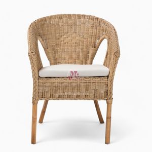 Sillas de comedor de ratán modernas de mediados de siglo, sillas de acento de ratán para interiores, sillones cómodos para dormitorio, sala de estar, venta al por mayor - Product Image 2