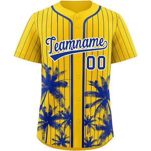 Maillot de baseball boutonné uniforme de softball personnalisé broderie sublimée matériel sergé lettres nom numéro équipe USA mode - Product Image 1