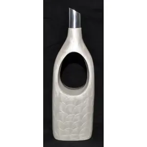 Vase à fleurs en fer moderne de luxe fait à la main, design côtier, artisanat artistique, finition exclusive, vase à fleurs Zahid Exports Wholesaler - Product Image 2