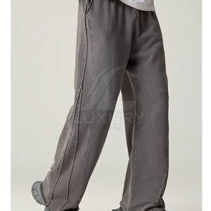 Wholesale <b>Men</b> Acid Wash <b>Trouser</b> High Quality Casual Mid Straight Breathable Eco-Friendly Cotton <b>Lightweight</b> Best Selling Gym - Product Image 1