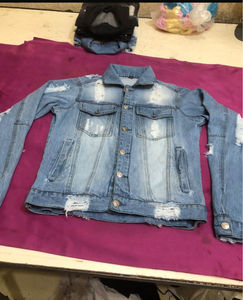 Windproof Warm Fur Collar <b>Distressed</b> Vintage Style Latest <b>Top</b> Quality Custom Made Men's Winter Denim Jacket - Product Image 1