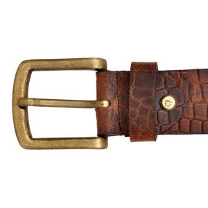 Men's Casual Top Grain Hide croco print <b>Leather</b> <b>Belt</b> Solid - Product Image 2