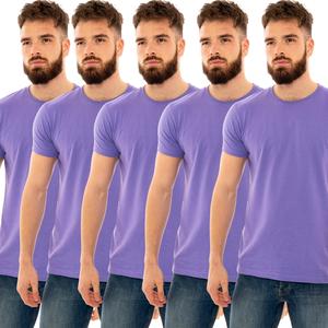 Camiseta Casual de Manga Corta para Hombre, Mezcla de Poliéster/Algodón, Cuello Redondo, Diseño Personalizado, Antiarrugas, Secado Rápido, Estampado Sólido - Product Image 2