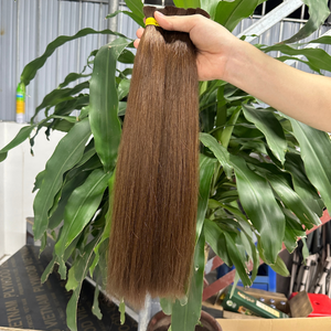 ผมคนแท้เวียดนามแบบไม่ผ่านกระบวนการผมสำหรับต่อผมสีน้ำตาล