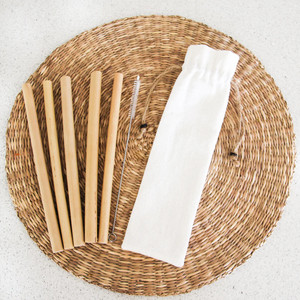 Pajitas de bambú reutilizables biodegradables, respetuosas con el medio ambiente, sin residuos - Product Image 3