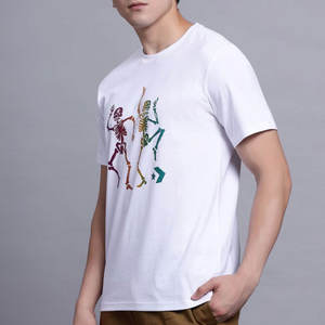 Camiseta informal de media manga para hombre, tela de punto de poliéster/algodón de ajuste relajado de Color sólido para trajes diarios - Product Image 2