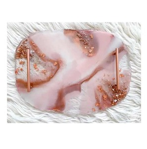 Bandeja para servir de resina hecha a mano de primera calidad, forma y tamaño personalizables, elegante, individual, de la mejor calidad - Product Image 3