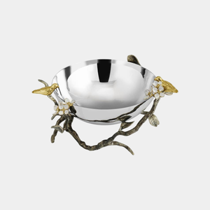 Bol décoratif au design vintage Accessoire décoratif pour la maison en métal avec des accents dorés pour les fournitures de cuisine d'hôtel en vente - Product Image 5