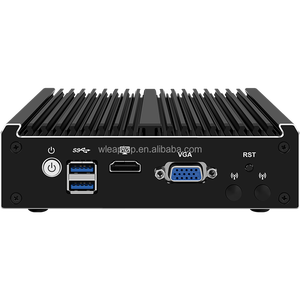 Mini PC Intel J4125 sin Ventilador con 4×2.5GbE LAN, Ordenador Industrial con HDMI 4K y VGA para Firewall, Router, NAS, Servidor de Red - Product Image 1