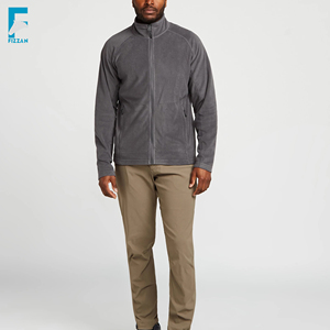 2024 hommes XL taille haute qualité écologique décontracté polaire veste Logo personnalisé impression col montant fermeture éclair fini populaire - Product Image 3