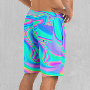 Short de bain en maille à sublimation pour hommes, logo personnalisé, séchage rapide, imprimé de haute qualité - Product Image 3