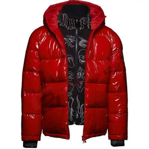 Chaqueta Acolchada para Hombre de Alta Calidad OEM, Cuello Alto, Logotipo Personalizado Impreso, Diseño Acolchado Brillante y Ligero, Invierno - Product Image 4