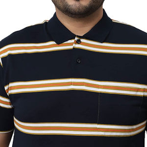 Hombres transpirables de alta calidad para Polos personalizados con su propio logotipo Tallas grandes Patrón sólido - Product Image 6