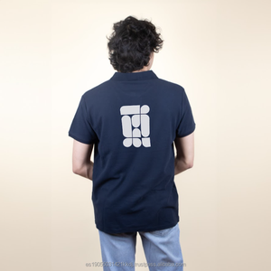 Polos sostenibles personalizados de algodón orgánico de alta calidad, polos ajustados informales de manga corta, tamaño uniforme sólido en blanco - Product Image 2