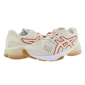 Chaussures pour femmes ASICS Gel-Quantum Infinity Jin Beige/Rouge Maille légère Semelle en caoutchouc PU pour un usage printemps été automne hiver - Product Image 3