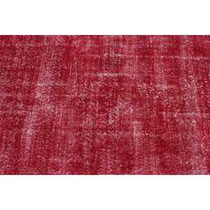 Tapis d'appoint vintage turc 3,7x6,2 pieds, tapis en laine rouge - Product Image 5