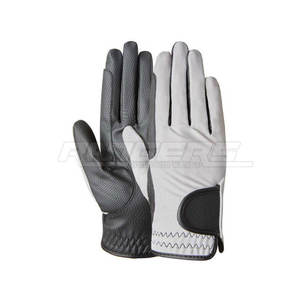 Guantes de Equitación Completos, Grises y Blancos, de Alta Calidad, Duraderos y Transpirables, para Hombres y Mujeres - Product Image 1