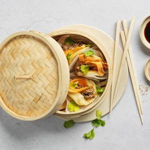 Mini panier vapeur en bambou, prix compétitif d'usine, ensemble de cuiseur vapeur naturel pour dim sum, bao, raviolis - Product Image 5