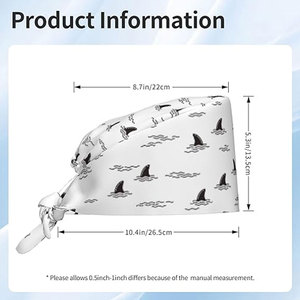 หมวกพยาบาลสไตล์ใหม่หมวกสำหรับแพทย์ใช้ได้ทั้งชายและหญิงหมวกสครับ - Product Image 5