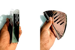 ที่ใส่ผ้าเช็ดปากสแตนเลสระดับพรีเมียม ดีไซน์สามเหลี่ยมทันสมัย โครงสร้างแข็งแรง ฐานมั่นคง เหมาะสำหรับบาร์ คาเฟ่ ร้านอาหาร - Product Image 3