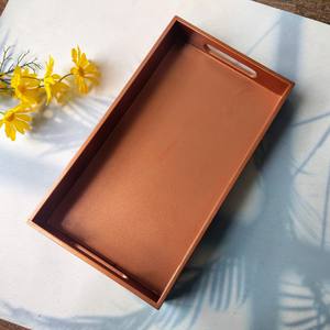 Vitrapro-bandeja con logotipo personalizado con mango, pintura lacada, bandeja decorativa artesanal, venta al por mayor de fábrica - Product Image 3