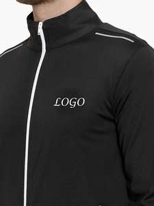 Vente en gros survêtements de jogging uni de haute qualité avec fermeture éclair pour l'entraînement vêtements de sport vêtements de gym vêtements de sport pour hommes - Product Image 4
