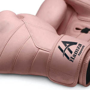 Guantes de boxeo rosas Diseño elegante Elaborado a partir de cuero sintético duradero Ideal para entrenar Guantes de boxeo resistentes de 16oz - Product Image 2