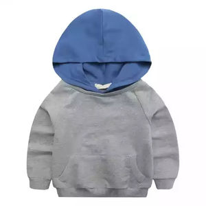 Vente en gros de sweats à capuche avec logo personnalisé de haute qualité pour enfants pullover uni en éponge vierge imprimé pour bébés enfants garçons - Product Image 2