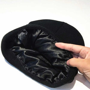 Gorro de Punto Jacquard Personalizado con Forro de Satén, 100% Acrílico, Estilo Y2K, Unisex, para Adultos, Gorro de Viaje - Product Image 5