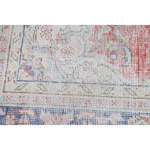 พรมวินเทจตุรกี ขนาดเล็ก 1.9x3.6 ฟุต (59x109 ซม.) พรมขนสัตว์เปอร์เซียสีน้ำเงิน - Product Image 5