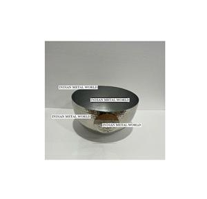 Bol de service à chocolat en métal argenté fait à la main vaisselle bonbons noix bol de service Design Antique hôtel Ware bols - Product Image 1