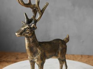 Sculpture moderne en aluminium de haute qualité, faite à la main, bâton en métal écologique, décoration de la maison, finition or brillant - Product Image 6