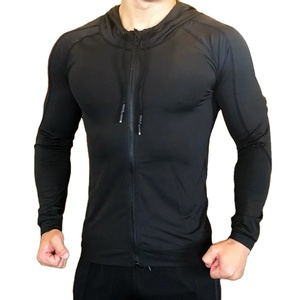 Chaqueta Deportiva para Hombre, Sudadera con Capucha Elástica de Manga Larga para Fitness, Running, Senderismo y Jogging - Product Image 1