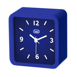 Treui Analog Alarm <b>Clock</b> Blue Square Desk <b>Clock</b> 1 Alarm <b>Battery</b> Powered - Product Image 2