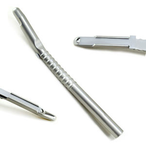 Racloir manuel pour chirurgie dentaire et implantaire, instruments en acier inoxydable courbés et droits, classe I - Product Image 3