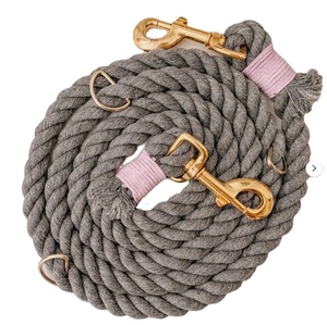 Handmade Cotton Dog Rope <b>Leash</b> Customized Colored Cotton Rope Handmade Dog <b>Leash</b> <b>Pet</b> <b>Leash</b> Set - Product Image 1