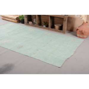 Vintage 5.7 X 10.4ft vert turc tapis fait à la main grande surface Polyester laine rectangulaire abstrait Patchwork Design Latex couloir - Product Image 4