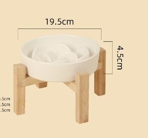 ชามอาหารเซรามิกรูปกุหลาบสีขาวขนาดเล็กสำหรับสุนัข - Product Image 5