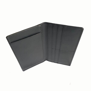 PU Leather Checkbook Cover for Men & Women Checkbook Holder <b>Wallet</b> <b>RFID</b> Blocking Custom Logo (Black Plain) - Product Image 1