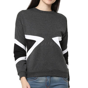 Sweat-shirts pour femmes en polyester/coton tricoté, fabriqués au Pakistan, avec logo personnalisé imprimé sur le devant, pour l'hiver. - Product Image 2