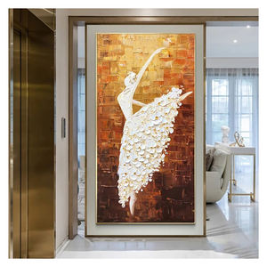 Peintures acryliques sur toile décoratives murales modernes 3D Hot Girl, style Art Déco, représentant des danseuses de ballet, avec spatule - Product Image 1