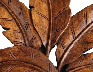 Handmade <b>Wooden</b> Foliage Wall Art Carved <b>Rustic</b> Decor for Living Room - Product Image 5