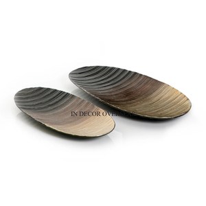 Laiton Antique Fini Luxueux Qualité Métal Look Attrayant Designer Ensemble De 2 Hôtel Et Restaurant Alimentaire Plateau De Service Fournitures - Product Image 1